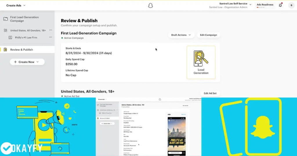 Buy Snapchat advertising account
